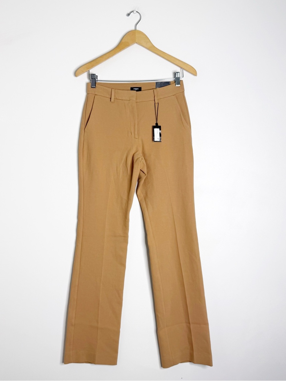 Express Editor Mid Rise Bootcut Trouser Pants Size 2 Wheat NWT